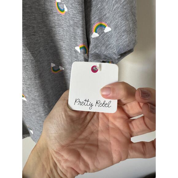 Pretty Rebel x Target Pride Rainbow Scoop Neck T-shirt Gray Size XL NEW - Picture 4 of 8